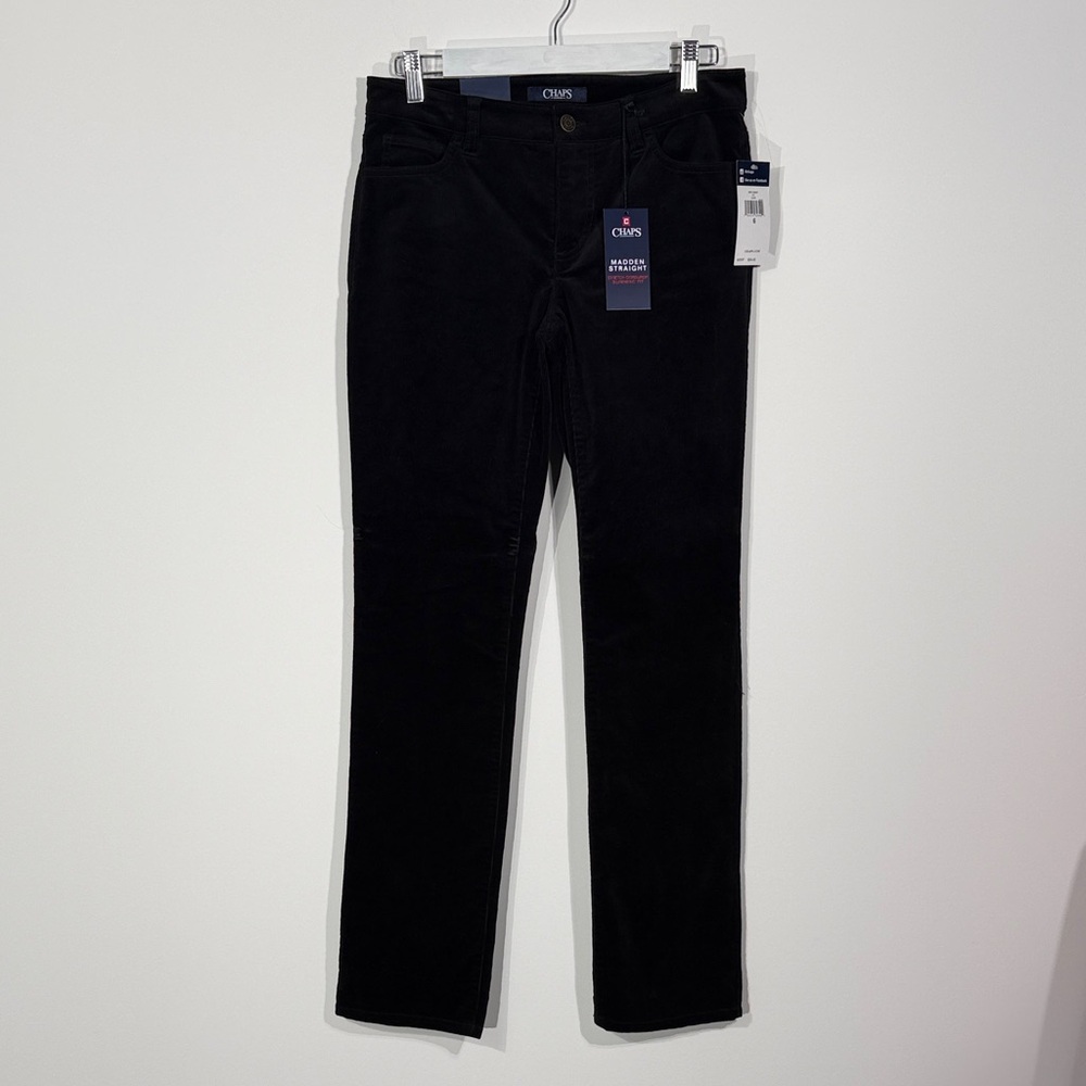 Chaps Women's Straight Leg Pants in Black